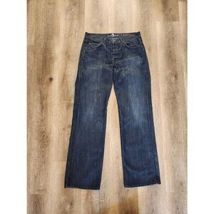 7 For All mankind women "A Pocket" Flare Jeans 32x32.5 embroidered Low-Rise USA